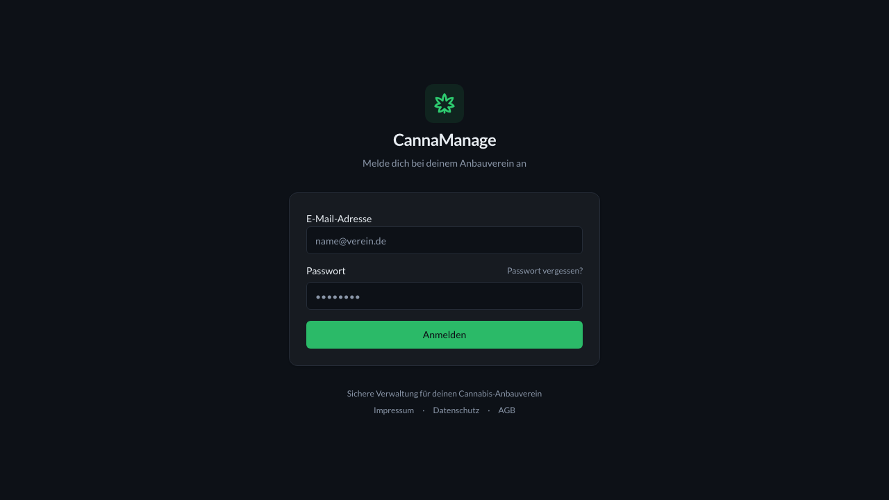 Club Dashboard (auth required) Dark