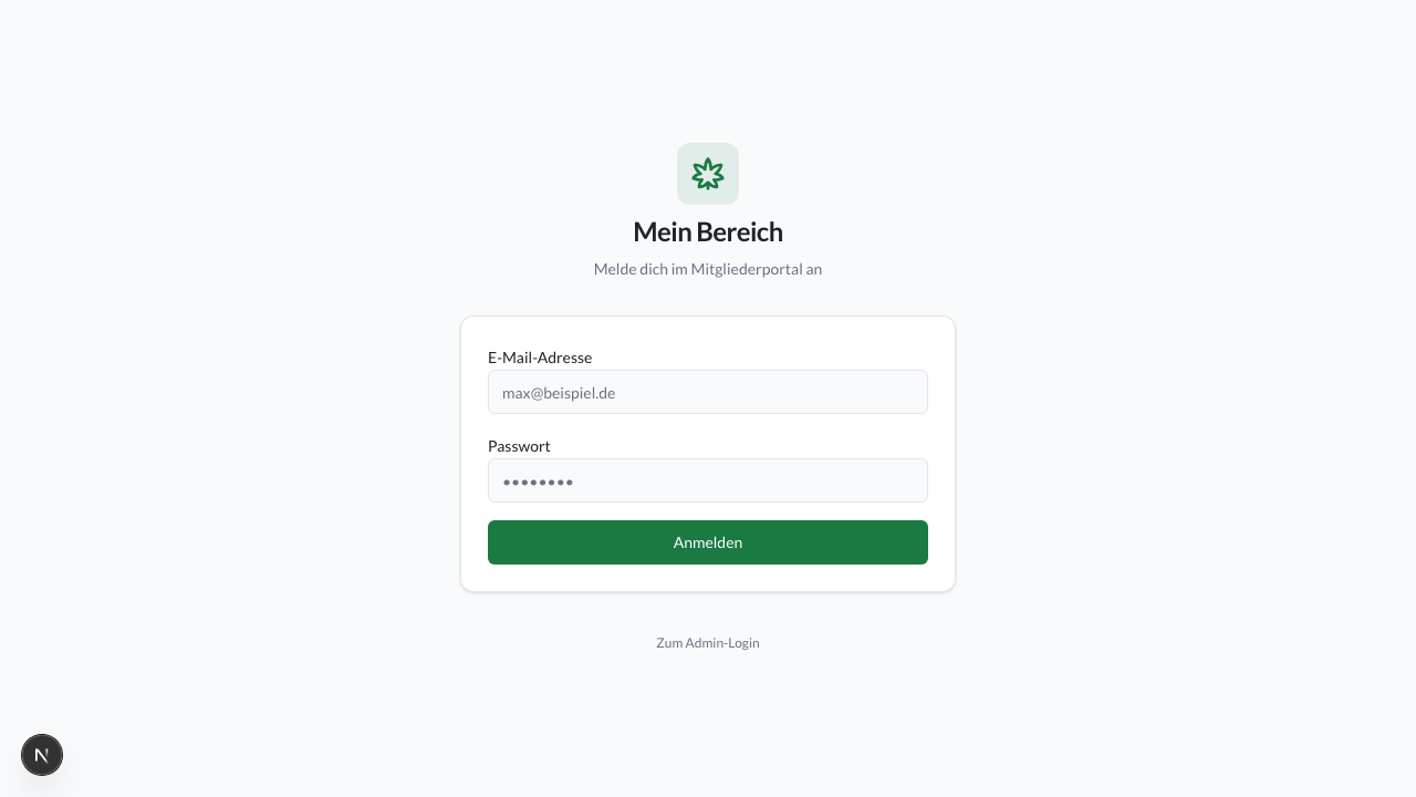 Member Portal Login Light