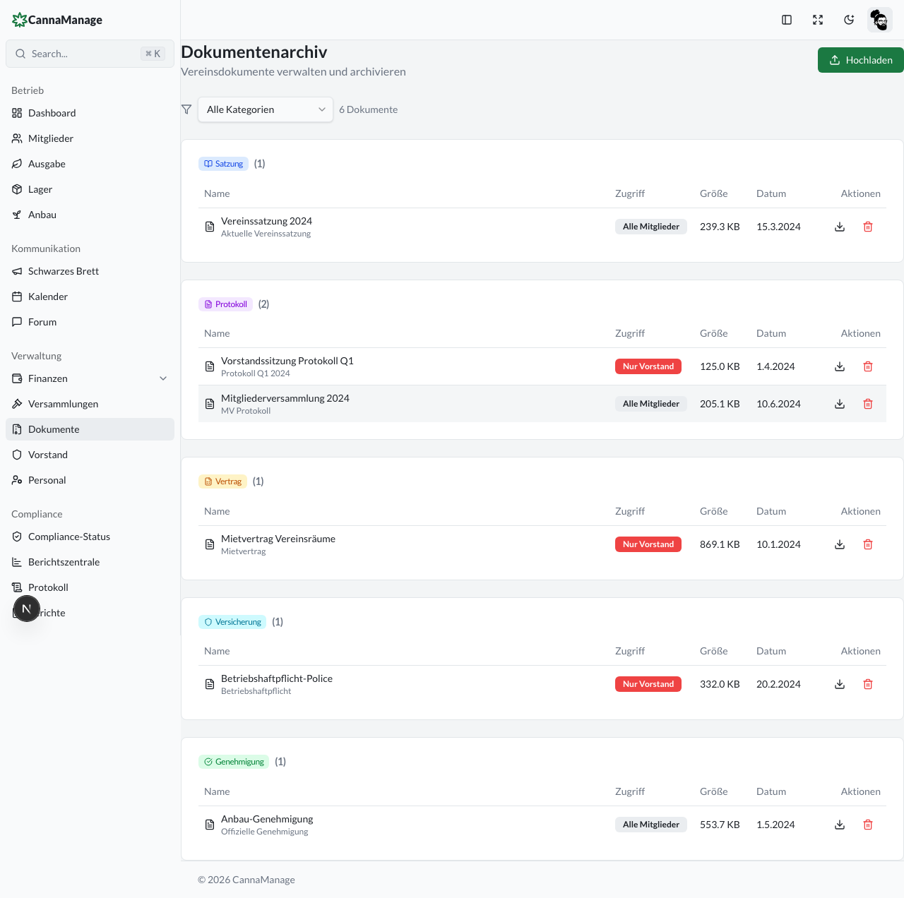 Documents page light mode