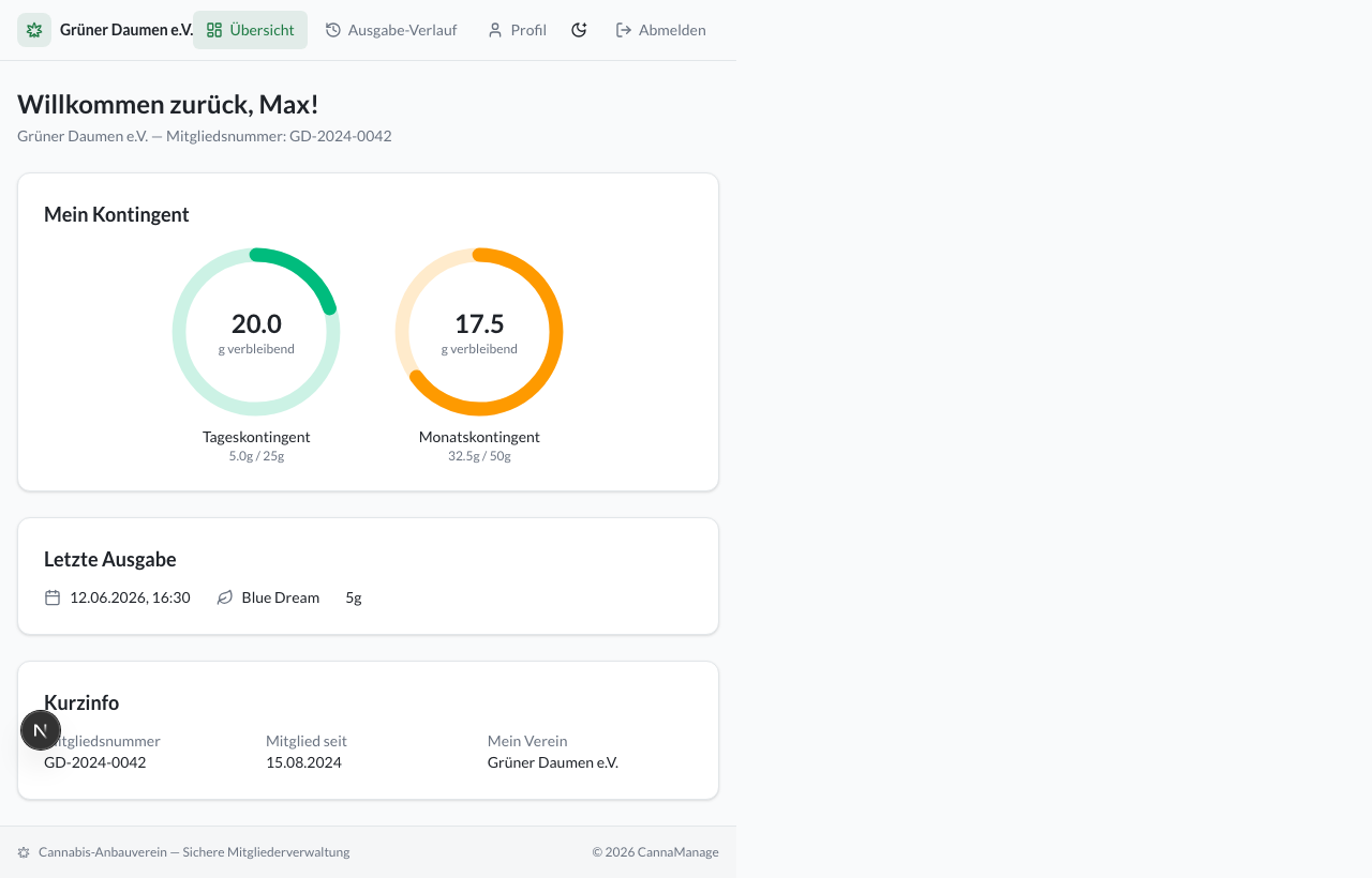 Portal Dashboard — Light