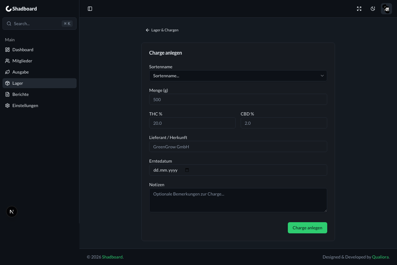 Add New Batch (auth required) Dark